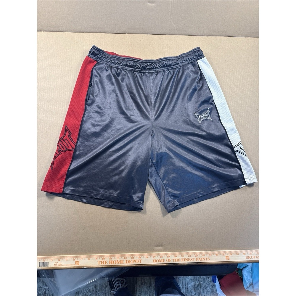 Y2K TAPOUT Gym Training Shorts Men‎ Size Large Black/Red/White UFC